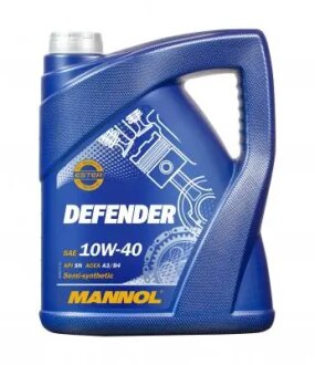 Масло ДВС 10W-40 Defender API SP, ACEA A3/B4, 5л, п/синт. Mannol MN75075