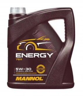 Масло ДВС 5W-30 Energy API SN/CH-4, ACEA A3/B4, RN0700/0710, 4л, синт. Mannol MN75114