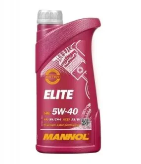Олива моторна 5W-40 Elite API SN/CH-4, ACEA A3/B4, VW 502/505, 1л, синт. Mannol MN79031