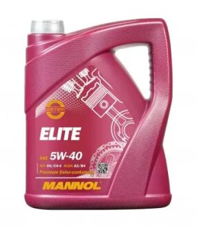 Масло ДВС 5W-40 Elite API SN/CH-4, ACEA A3/B4, VW 502/505, 5л, синт. Mannol MN79035