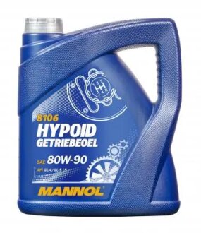 Масло трансмисс. 80W-90 Hypoid GL-4/GL-5 LS, 4л, мин. Mannol MN81064