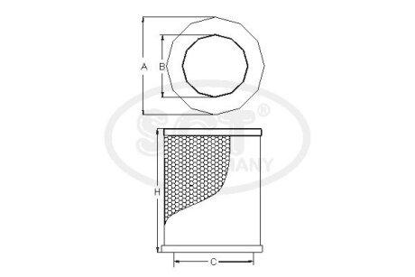 Фільтр повітряний NISSAN Pick Up / Navara (720, D21, D22) 2.5 Di (02-05) (SB 2359) SCT Mannol SB2359