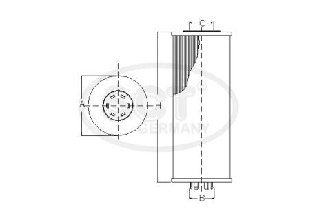 Фільтр масляний VW Golf V / Golf Plus 1.4 TSI (07-09) (SH 4025 P) SCT Mannol SH4025P