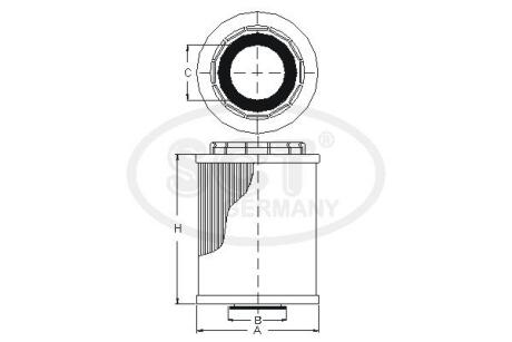 Фільтр масляний AUDI A6 (4F/C6) 2.8 FSI V6 (06-) (SH 4041 L) SCT Mannol SH4041L