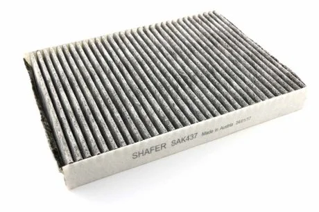 Фильтр салона Citroen C5, C6, Peugeot 407, 08-, угольный  SHAFER SAK437