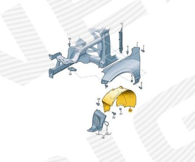 Підкрилок на VW Touareg (7P5), 04.10 - 07.14 Signeda PVG11096CR