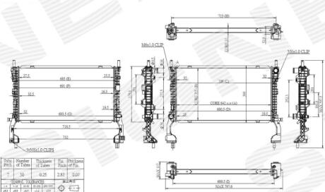 Радіатор FORD MUSTANG, 15 - 17 Signeda RAFD37162A