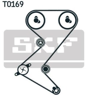 Роликовий модуль натягувача ременя (ролик, ремінь, помпа) SKF VKMC 03263