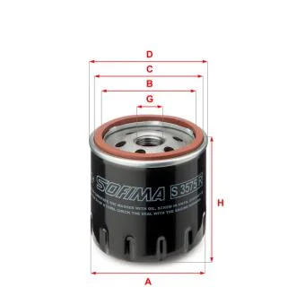 Фільтр масляний SOFIMA S 3575 R