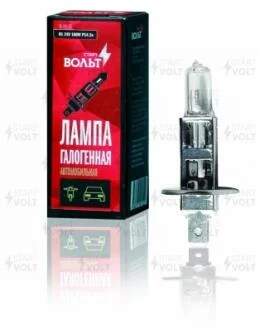 Лампа галоген 24V H1 100W P145S СтартВОЛЬТ StartVolt VL-H1-15