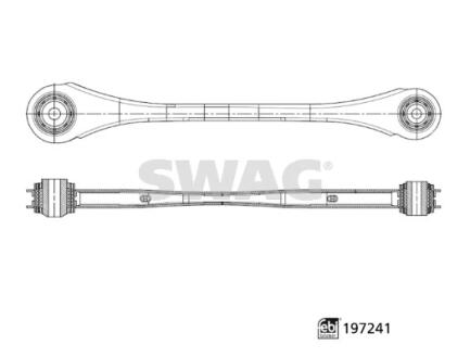 Важіль підвіски з сайлентблоками SWAG 33112523