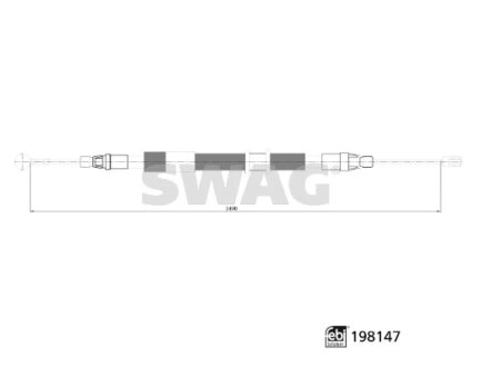 Трос ручного гальма SWAG 33112887