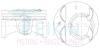 Поршень ДВС 0.5 (4шт.+пальцы) Honda (K20A3) Civic (02-), Accord (06-) 2.0 DOHC VTEC 16V TEIKIN 38185-050 (фото 1)