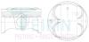 Поршень ДВС 0.5 (4шт.+пальцы) Honda (K24Z3) Accord (09-) 2.0-2.4, Acura TSX (09-) TEIKIN 38188-050 (фото 1)