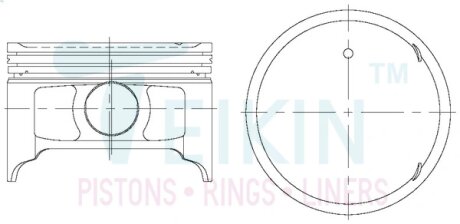 Поршні двигуна, комплект TEIKIN 43287STD