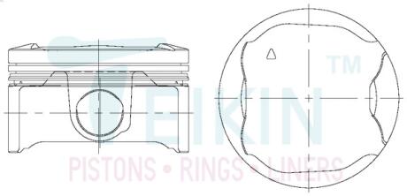 Поршень ДВС 0.50 (4шт.+пальцы) TOYOTA 1.8 (2ZR-FXE) DOHC 16V L4 AURIS/HYBRID (10 TEIKIN 46398050