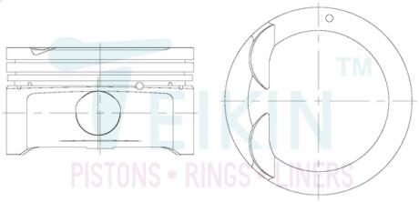 Поршень 0.5 Hyundai/KIA 16L G4FC (GAMMA) TEIKIN 51136-050