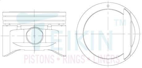 Поршень ДВС 0.50 (4шт.+пальцы) Hyundai 2.0 (G4GC) Elantra (06-), Tucson (06-) TEIKIN 51151-050