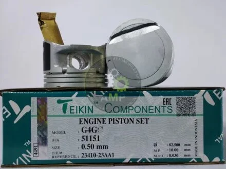 Поршень ДВС 0.50 (4шт.+пальцы) Hyundai 2.0 (G4GC) Elantra (06-), Tucson (06-) TEIKIN 51151-050