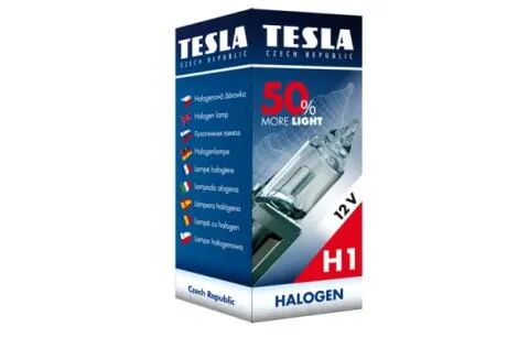 Лампа H1 12В 55Вт P14,5s, +50% света TESLA B30101