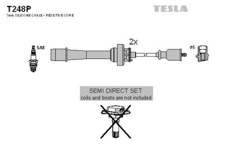 Провода высоковольтные (к-кт) Mazda 323 VI 2.0i BLATNA TESLA T248P