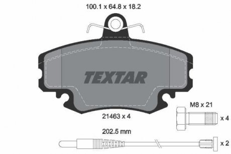 Комплект гальмівних колодок TEXTAR 2146304