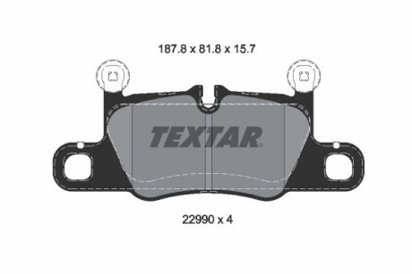 Комплект гальмівних колодок TEXTAR 2299001