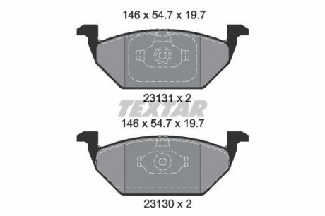 Комплект гальмівних колодок TEXTAR 2313001 (фото 1)