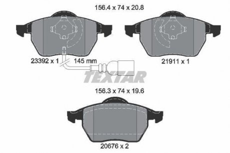 Комплект гальмівних колодок TEXTAR 2339201