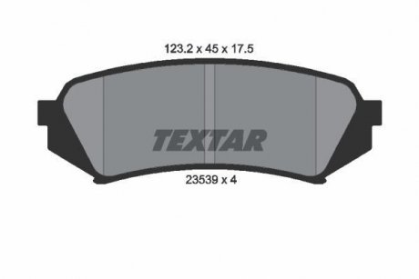 Комплект гальмівних колодок TEXTAR 2353902
