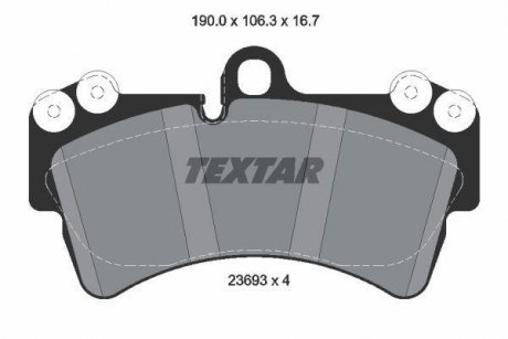 Комплект гальмівних колодок TEXTAR 2369302