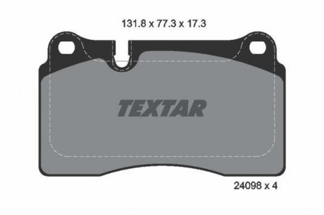 Комплект гальмівних колодок TEXTAR 2409801