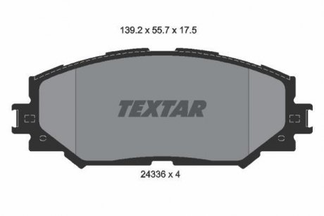 Комплект гальмівних колодок TEXTAR 2433601