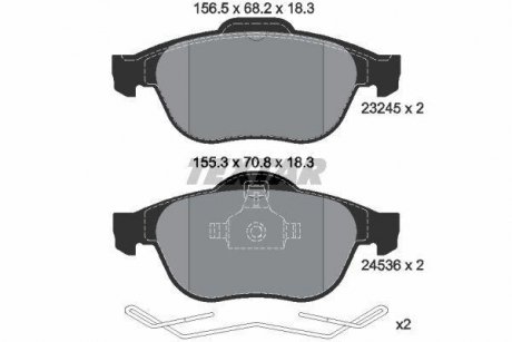 Комплект гальмівних колодок TEXTAR 2453601 (фото 1)