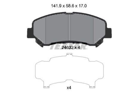 Колодки гальмівні дискові передн. Nissan Qashqai/X TEXTAR 2463201