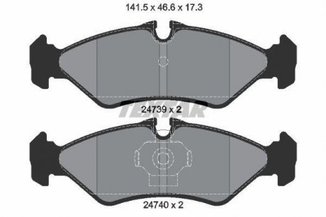 Комплект гальмівних колодок TEXTAR 2473901