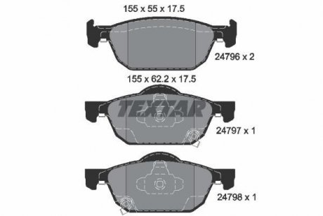 Комплект гальмівних колодок TEXTAR 2479601