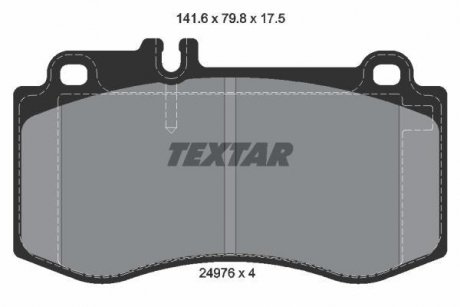 Комплект гальмівних колодок TEXTAR 2497601