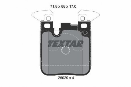 Комплект гальмівних колодок TEXTAR 2502902