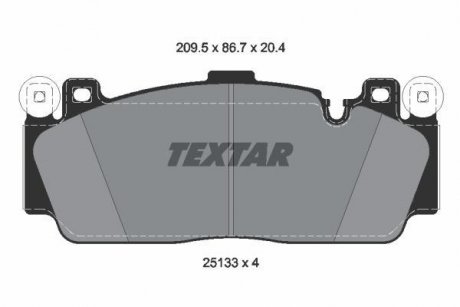 Комплект гальмівних колодок TEXTAR 2513301