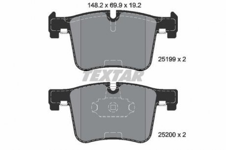 Комплект гальмівних колодок TEXTAR 2519901