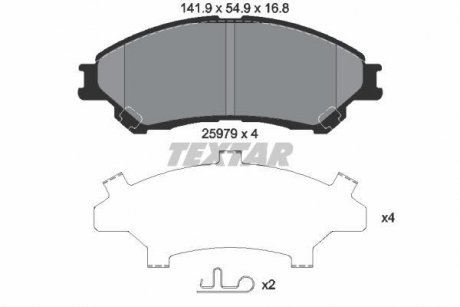 Комплект гальмівних колодок TEXTAR 2597901