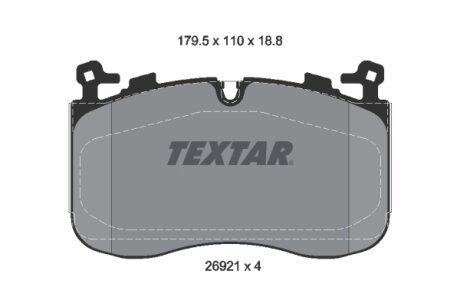Комплект гальмівних колодок TEXTAR 2692101