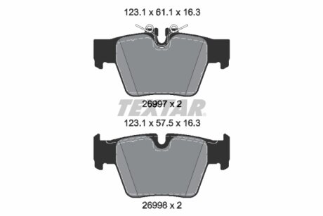 Комплект гальмівних колодок TEXTAR 2699701