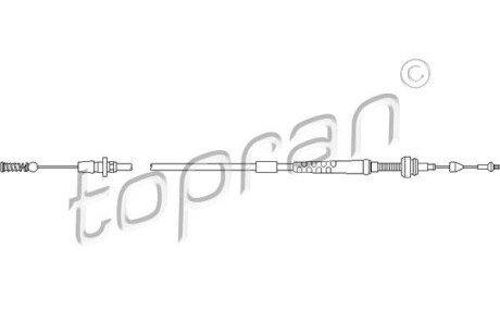 Трос акселератора TOPRAN / HANS PRIES 103086