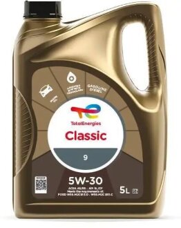 Олива моторна "Classic 9 5W-30", 5л TOTAL 213839