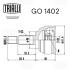 ШРУС наружный Note 1.4/1.6 (06-) (нар:23/вн:22) Trialli GO 1402 (фото 2)