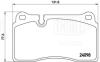 Колодки гальмівні VW Touareg (02-) передн г/с Brembo (в компл. з датчиком) (PF 4393) Trialli PF4393 (фото 2)