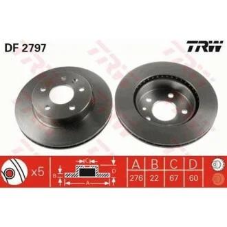 Гальмівний диск TRW DF2797 (фото 1)
