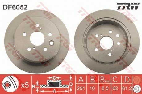 Диск гальмівний TRW DF6052 (фото 1)